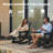 Outdoor Adirondack Rocking Chair With Retractable Ottoman HIPS All Weather Oversized Plastic Patio Rocker Chair-12950017