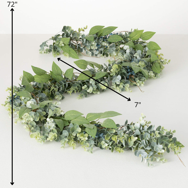 Cyprus Grove 72'' in. Faux Sage Garland