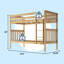 Lit superposé simple en bois massif Aileana-1798958402