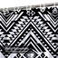 Rideau de douche noir avec 12 crochets Aztec-20982552