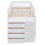 Lit superposé simple au-dessus de simple avec 4 tiroirs et 3 tablettes - blanc-2060035420