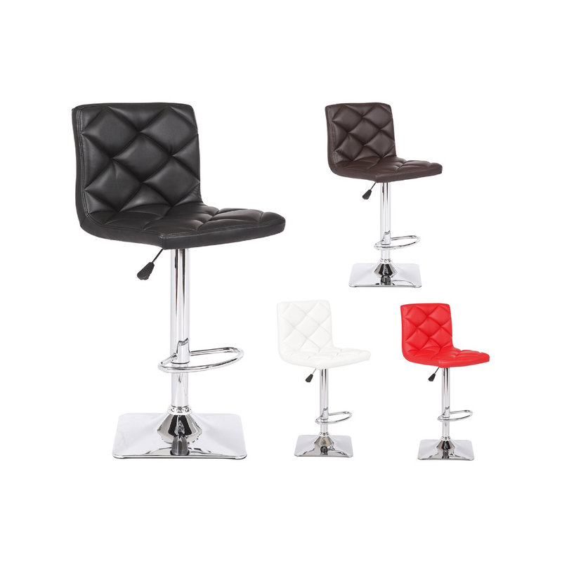 Tabouret tournant à hauteur réglable Dutcher, Rouge