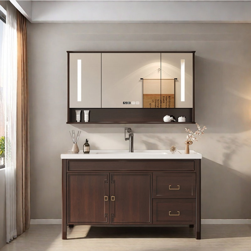 Armoire de salle de bain style rétro minimaliste