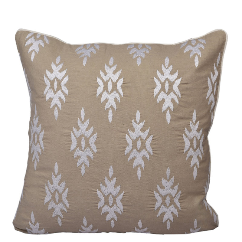 Latitude Run® Cushion Cover Set Of 2. Decorative Throw Pillow Covers Made Of Pure 100% Cotton With Hand Embroidery