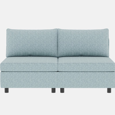 Causeuse Comfy Mid Century Modern avec fonction de rangement et tissu doux - respirant pour chambre à coucher, bureau à domicile, canapé en bois massif, salon, dortoir, chambre à coucher