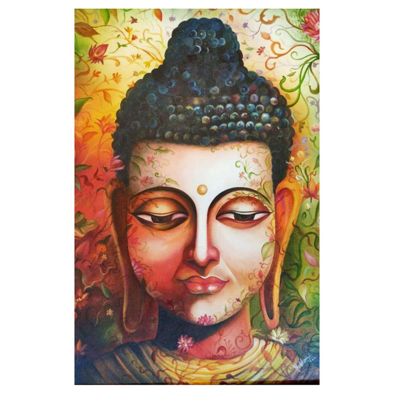 Les Illuminés - Bouddha | Huile sur toile | Par Anshika Agrawal