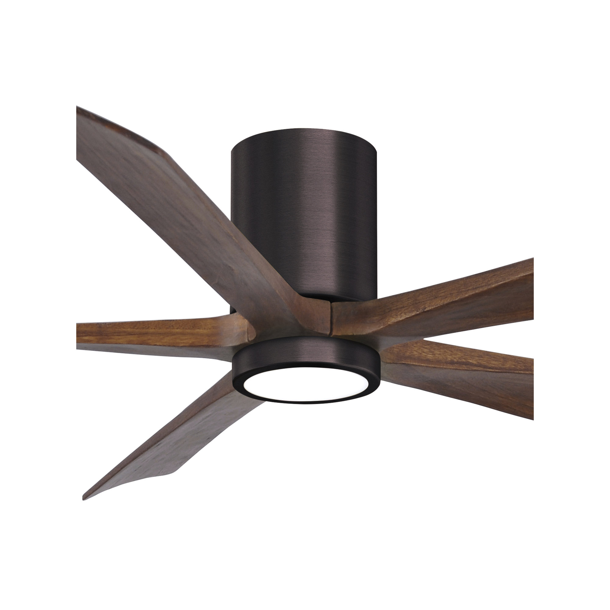 Irene 5 - Blade LED Ceiling Fan with Light Kit Included, Brushed Bronze, 60", Walnut Tone