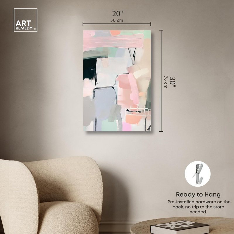 «Pastel Reflections» par Art Remedy, Toile tendue, H 30 po x l 20 po