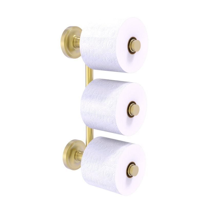 Alcott Wall Mounted Toilet Paper Holder, Satin Brass