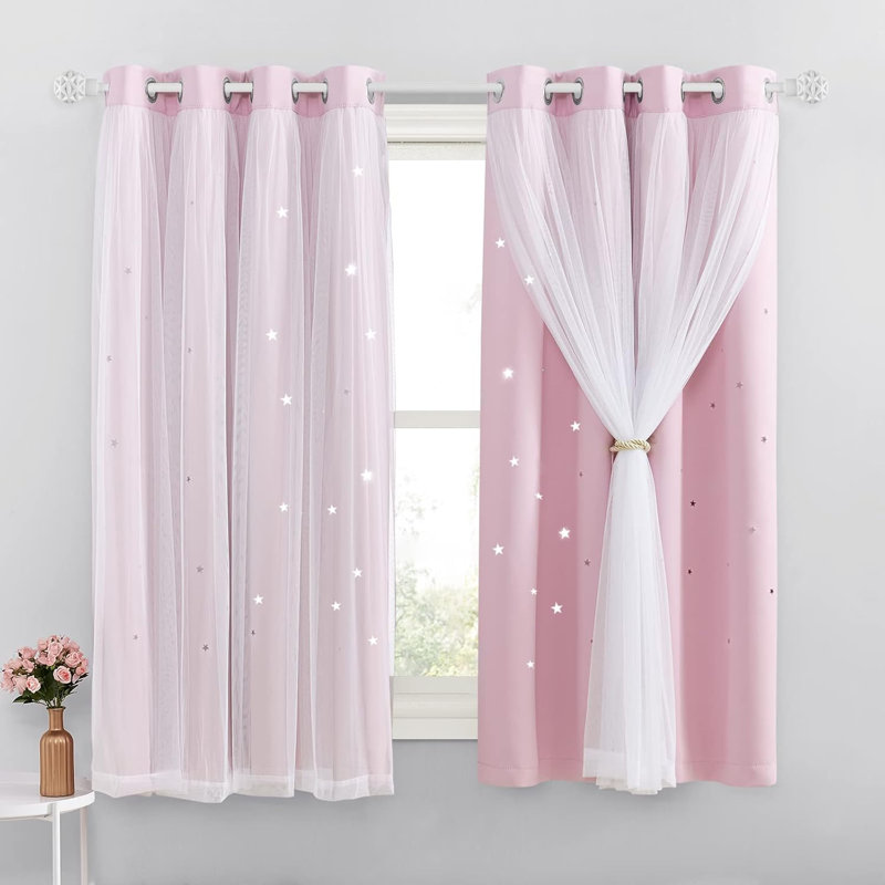 Blackout Curtain Pair, Pink