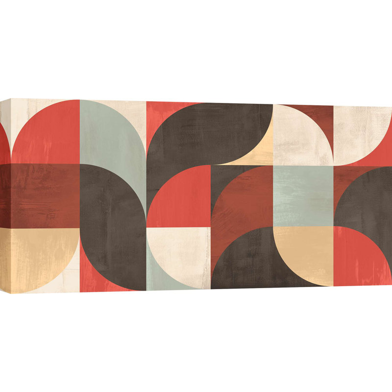 Sandro Nava - Wrapped Canvas Print, Red/Grey, 60cm H x 120cm W x 4cm D