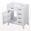 Meuble-lavabo de 30 po sans lavabo, base d'armoire seulement, armoire de salle de bain avec tiroirs, cadre solide et panneau de fibres à densité moyenne, blanc-1614779667
