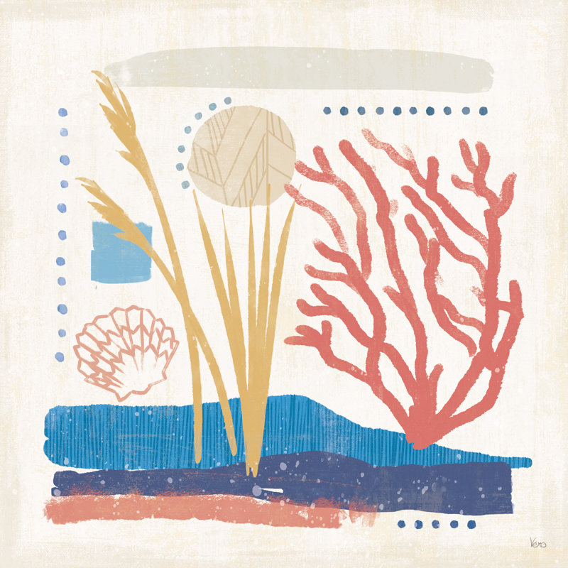 Coastal View III by Veronique Charron - Wrapped Canvas Painting, 51cm H x 51cm W x 3.8cm D