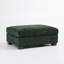 Repose-pieds rembourré rectangulaire en chenille vert, pièce modulaire simple pour canapé modulaire-283289091-301973247