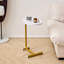 Table d'appoint en forme de C 2 pièces, table de bout en C, table d'appoint pour canapé et lit, petite table d'appoint pour les petits espaces-1882361546