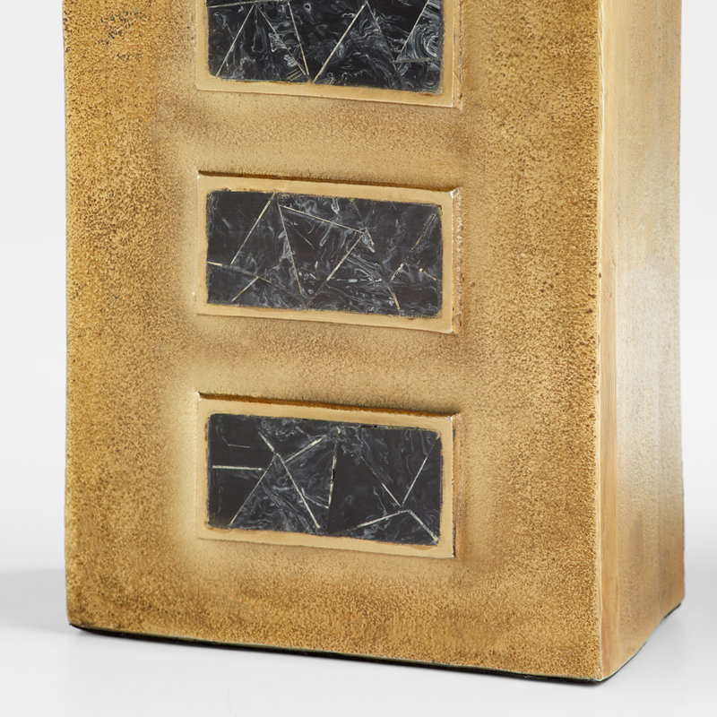 Malkata Handmade Aluminum Table Vase, 18.5" H x 7.5" W x 4" D