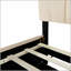 Grand lit plateforme tapissier en velours avec 2 tiroirs et 1 lit gigogne simple pour plus d'espace de rangement et de couchage-1389088465