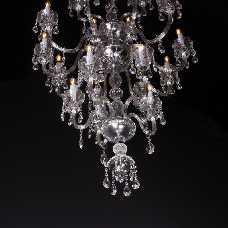 Lustre à plusieurs niveaux de style bougie 20 lumières Rodolfo