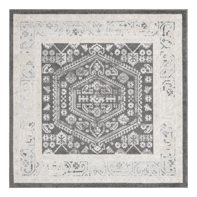 Akins Oriental Indoor Rug, Square 6'