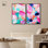 Ensemble d'art abstrait moderne « Harmonious Currys » sur toile d'Art Remedy, cadre noir, 10 x 15