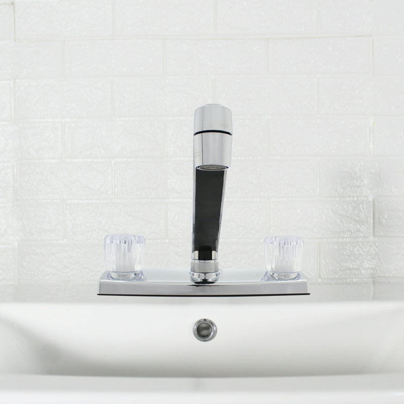 Nonmetal Double Acrylic Handle Kitchen Faucet