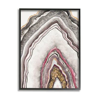 Motif d'arche de roche rose neutre Geode