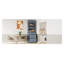 Armoire de cuisine autoportante moderne avec tablettes réglables et rangement en bois aggloméré gris TopMAX pour la nourriture et les fournitures