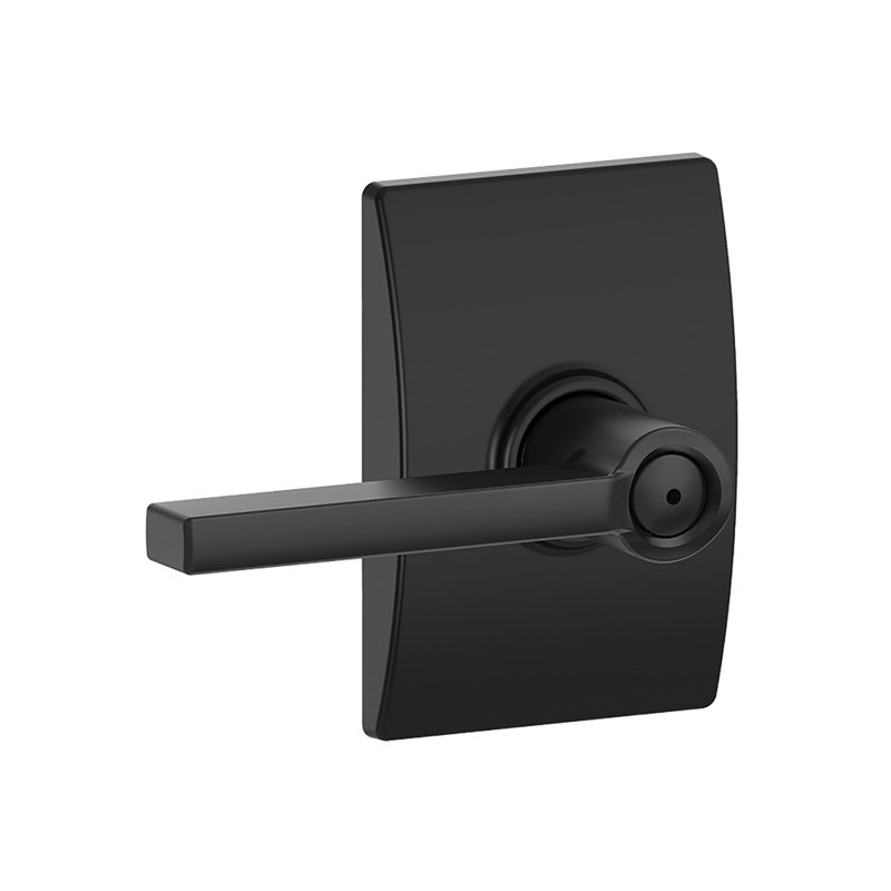 Latitude Privacy Door Lever, Matte Black