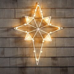 Kringle Traditions 14 in. Illuminated LED White Holiday Moravian Star