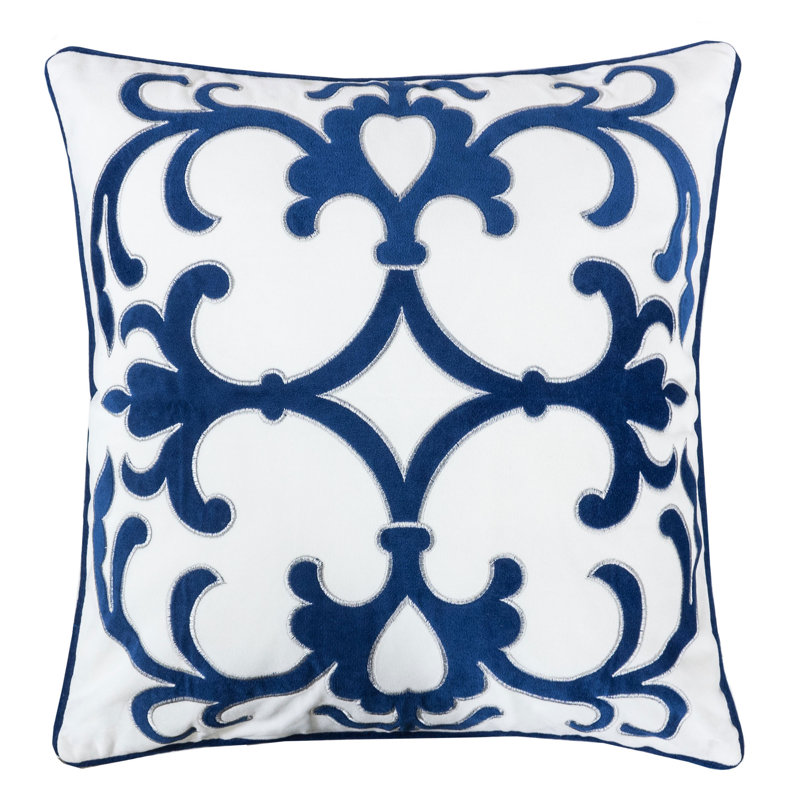 Floral Velvet Throw Pillow