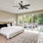 52 Inch Ceiling Fan With Light, Quiet Reversible Motor For Bedroom, Living Room, Apartment