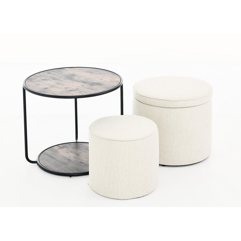 Table avec rangement et superbe espace de design innovant, Beige