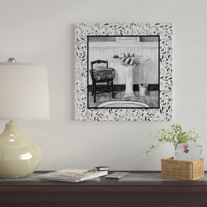« salle de bain ii », impression sur toile, H 12 po x l 12 po x P 0,75 po, Pas de tapis, Toile tendue
