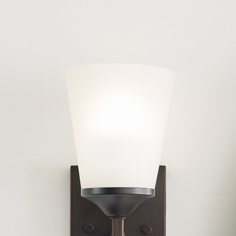 Hanford One Light Wall / Bath Sconce from Generation Lighting , Burnt Sienna, Satin etched