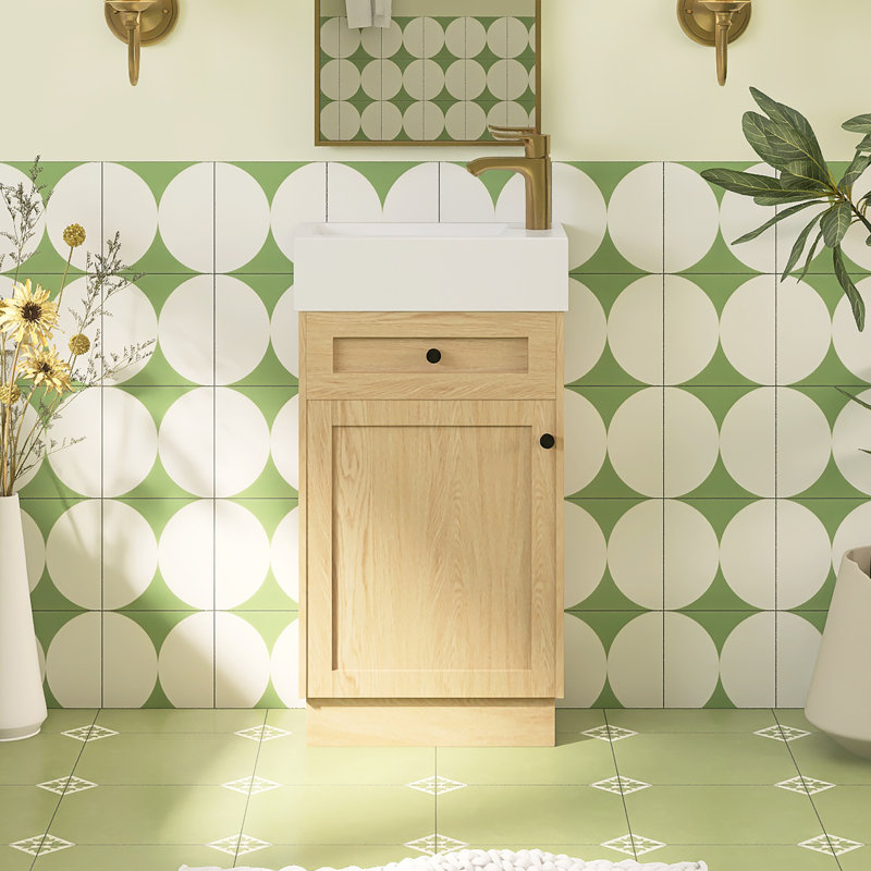 Meuble-lavabo simple 18,5 po avec plateau en résine