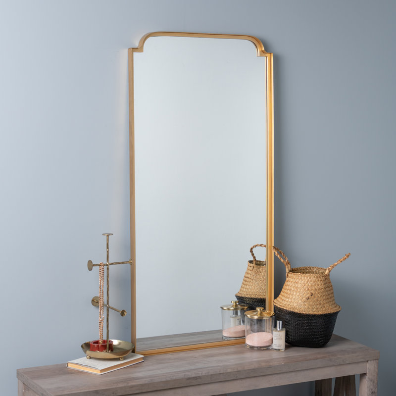 Abner Metal Arch Mirror, Gold