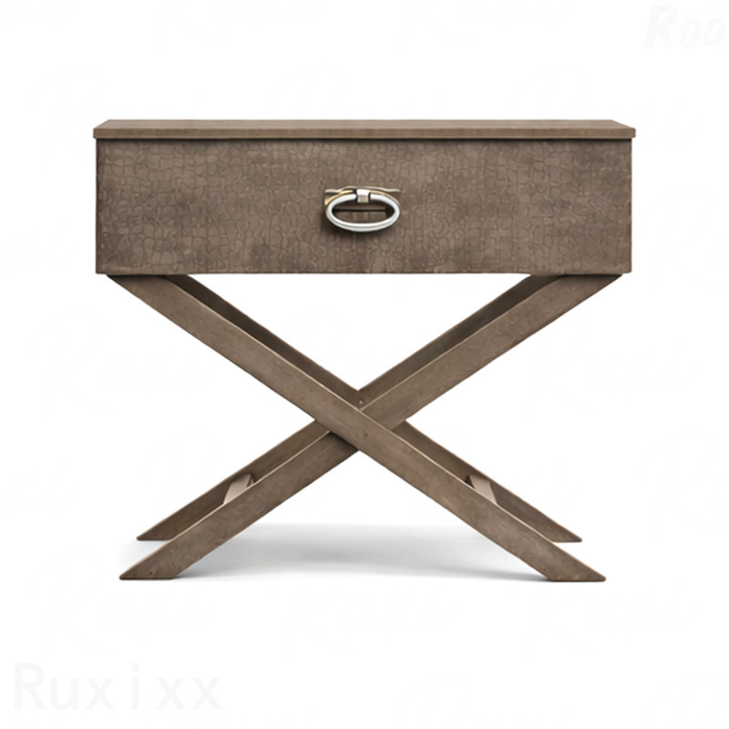 Table de chevet grise