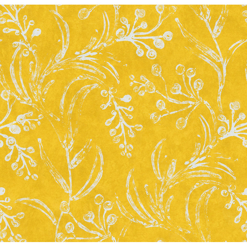 MINNIE KEMP X MINDTHEGAP Wallpaper Roll, Yellow/White