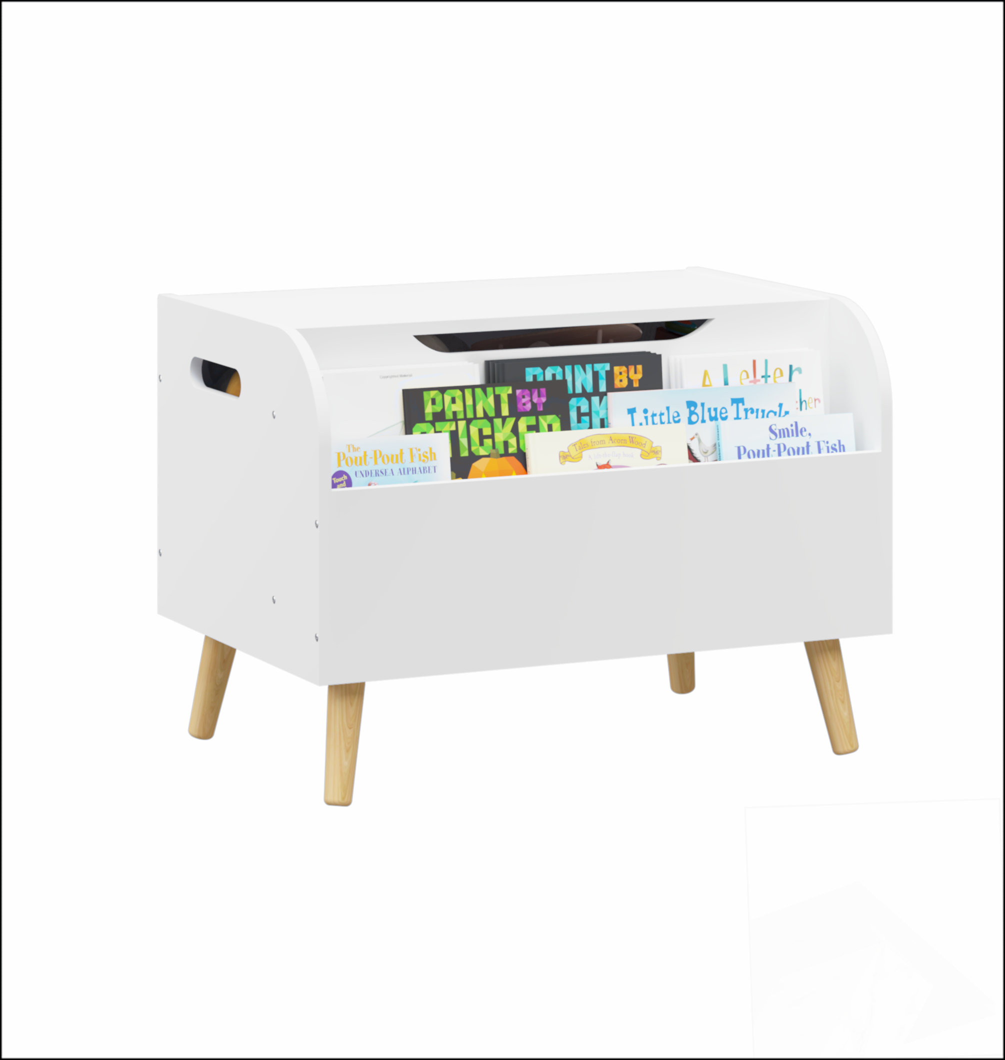 George Oliver Wooden Toy Box, Kids Toy Storage Organizer with Front ...