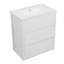 Meuble-lavabo 30 po avec lavabo en céramique et 2 tiroirs pleine extension, meuble-lavabo autoportant avec poignée libre à 45 °, glissières de tiroir à fermeture en douceur, blanc-1066482827