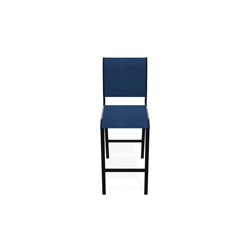 Tabouret de bar 29,5 po Holna, Noir texturé, Cobalt 35D Sunbrella®