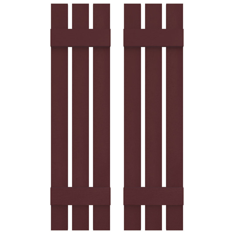 Bordeaux Vinyl Board & Batten Shutters 12'' x 39''