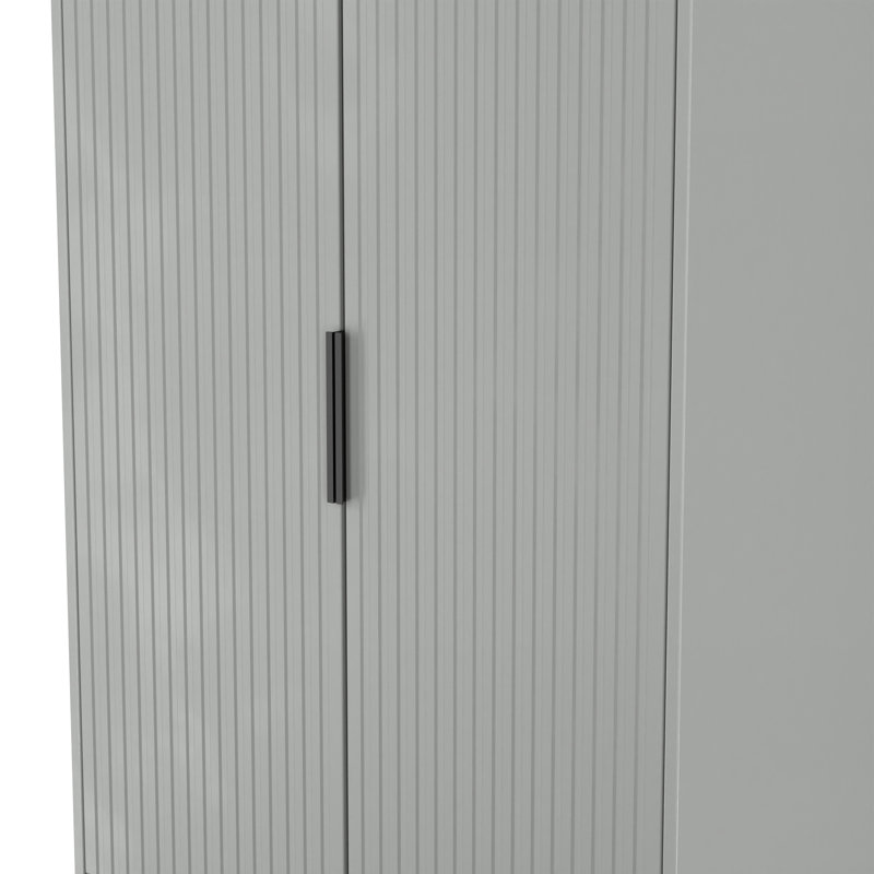 Takirra 2 Drawer Double Wardrobe, Grey