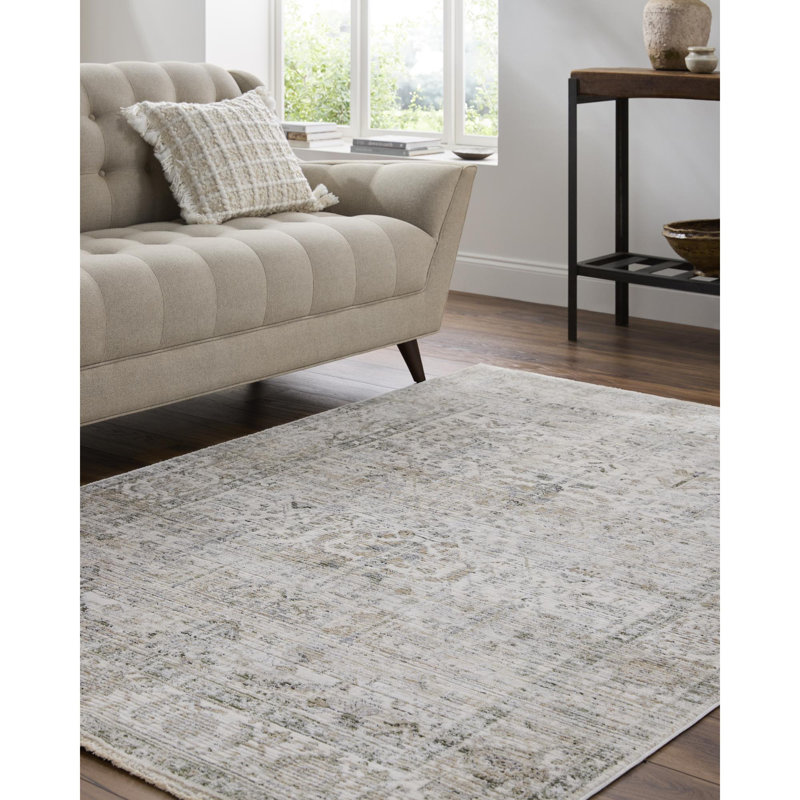 Tapis traditionnel tissé à la machine Boltri EDO2310, Rectangle 6 pi 7 po x 9 pi