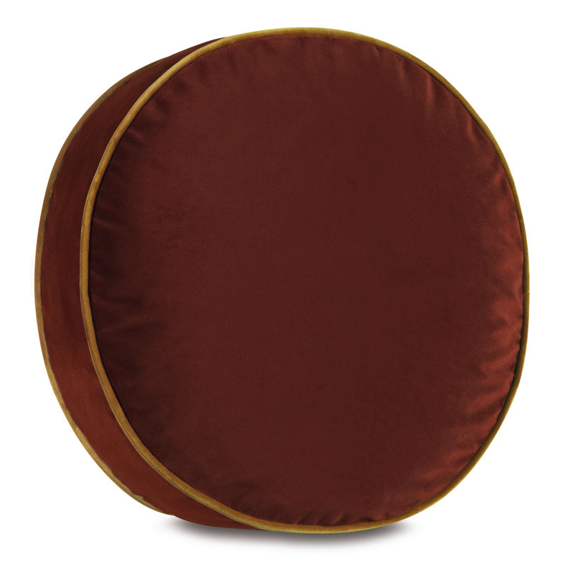 Studio 773 Lifestyle Velvet Circular Pillow Cover & Insert, Orange