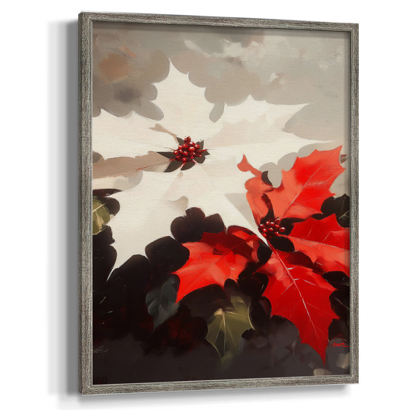 «Christmas Holiday Art», série 2-CII, reproduction encadrée - bois massif, H 11 po x l 9 po