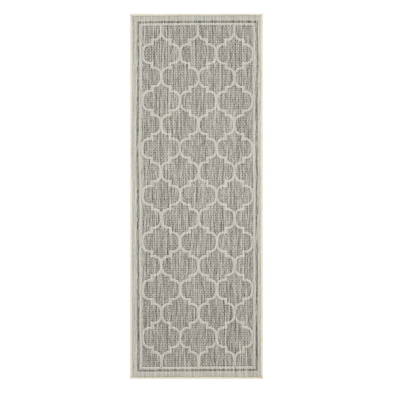 Trellis Patterned Indoor/Outdoor Area Rug, Runner 2'7" x 7'3"