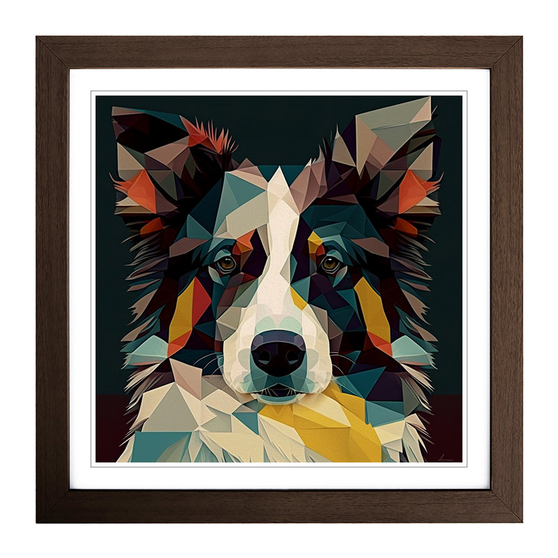 Single Picture Frame Print on Wood, Walnut