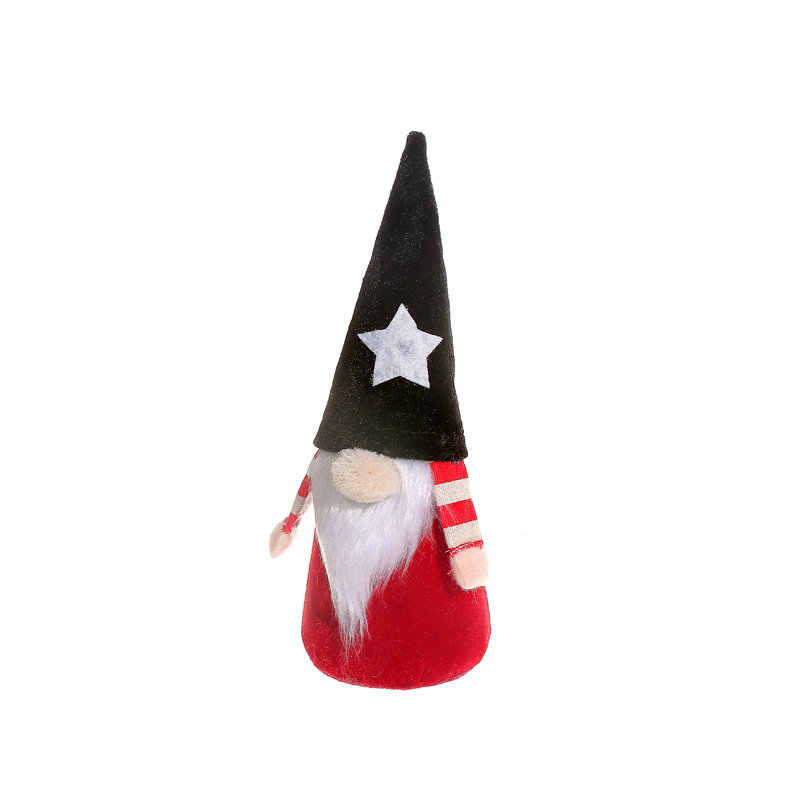 Gnome étoilé avec chapeau, H 9,45 po x l 3,15 po x P 3,15 po