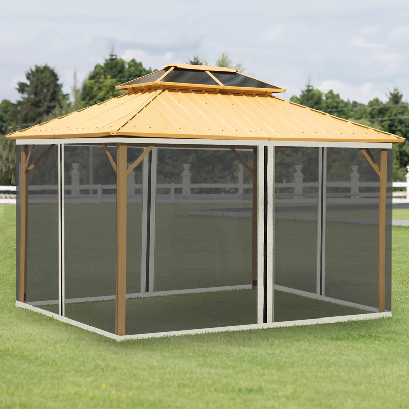 Cream Gazebo Outdoor Mesh Replacement, 10'x13', , Breathtaking Canopy Sidewall, Cream, Alluring